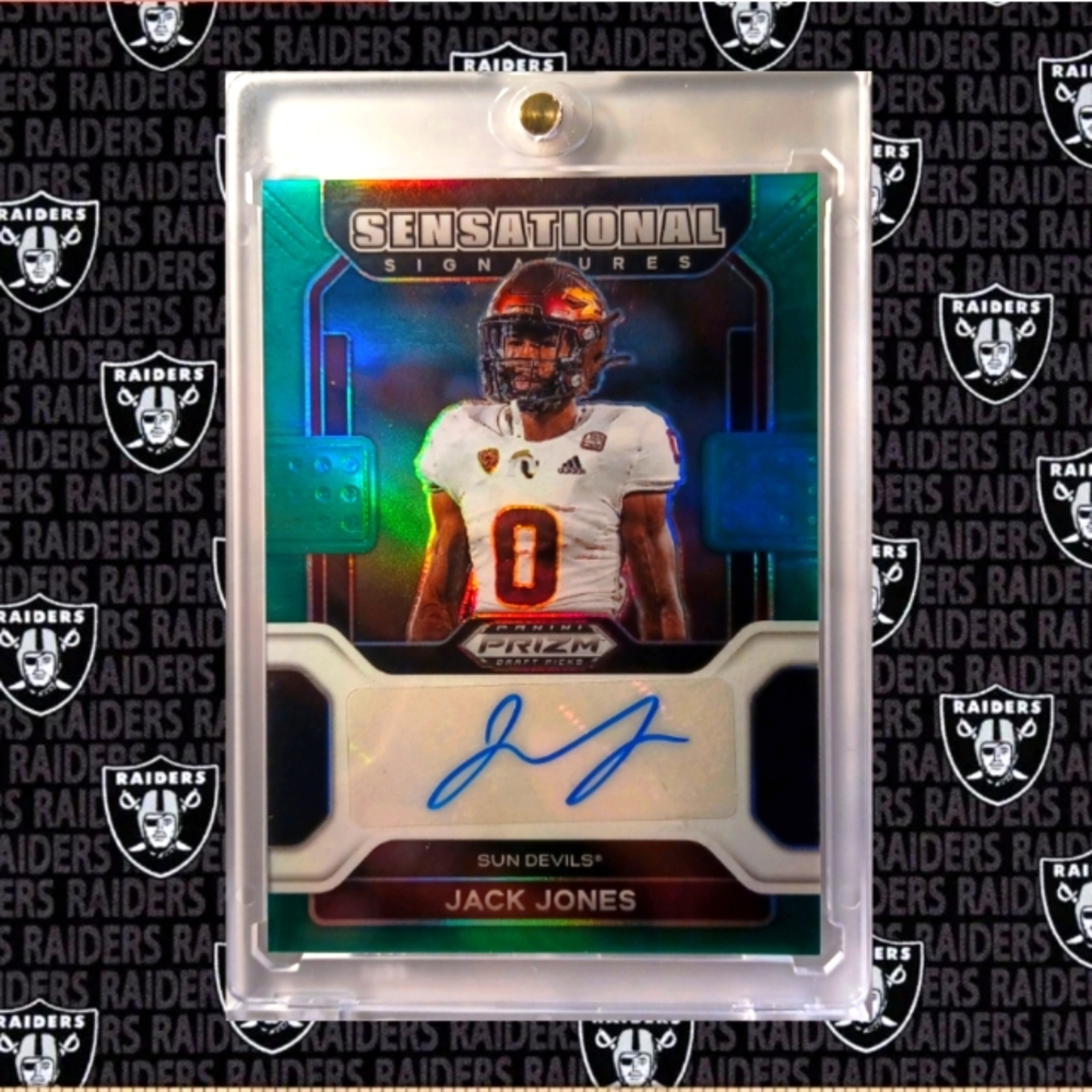 Las vegas raiders jack jones autograph